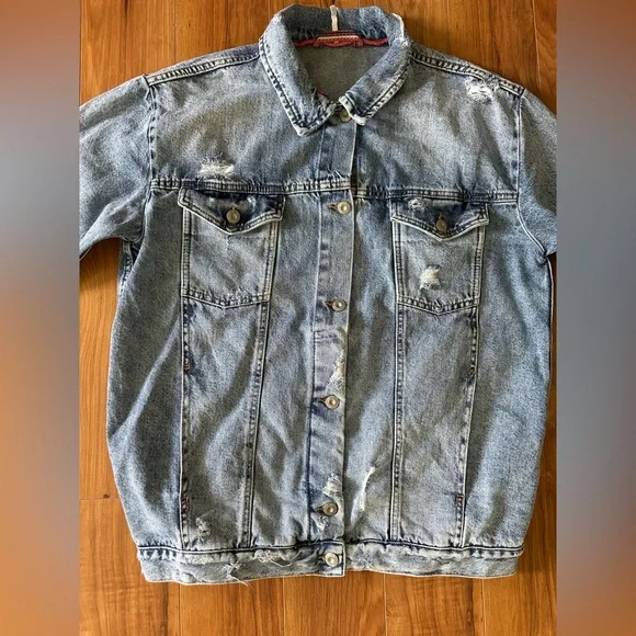 Free People Blue Denim Jacket - Picture 6 of 14